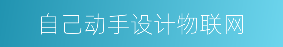 自己动手设计物联网的同义词