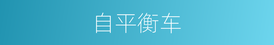 自平衡车的同义词