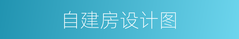 自建房设计图的同义词