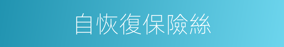 自恢復保險絲的同義詞