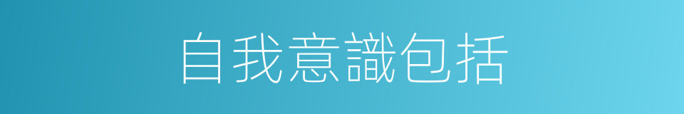 自我意識包括的同義詞