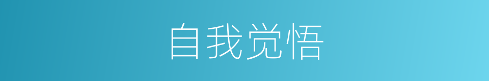 自我觉悟的同义词