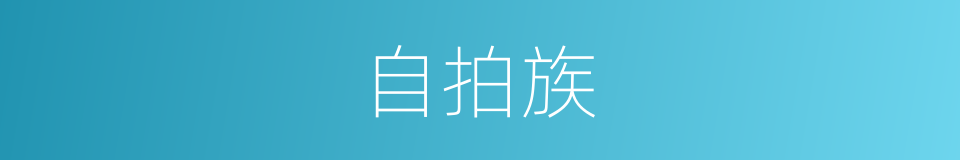 自拍族的同义词