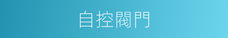 自控閥門的同義詞