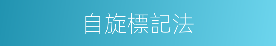 自旋標記法的同義詞