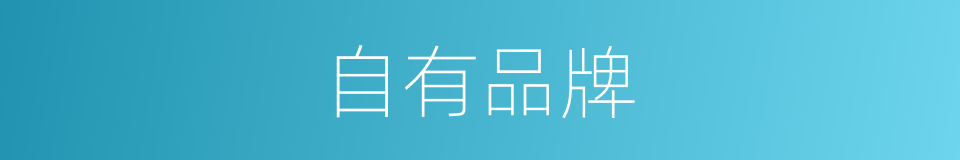 自有品牌的同义词