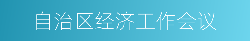 自治区经济工作会议的同义词