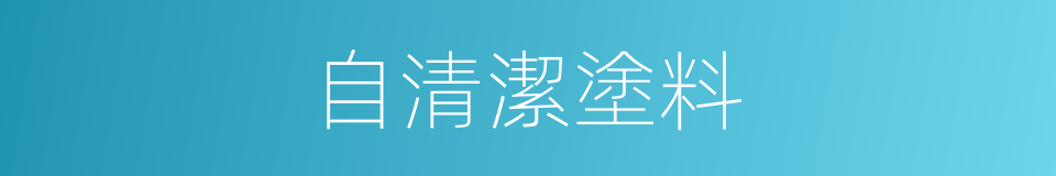 自清潔塗料的同義詞