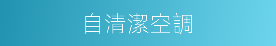 自清潔空調的同義詞