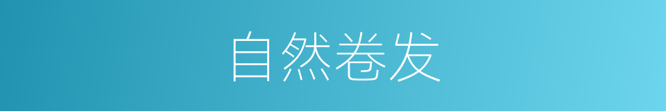 自然卷发的同义词