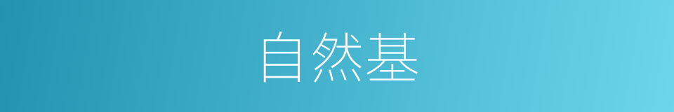 自然基的同义词