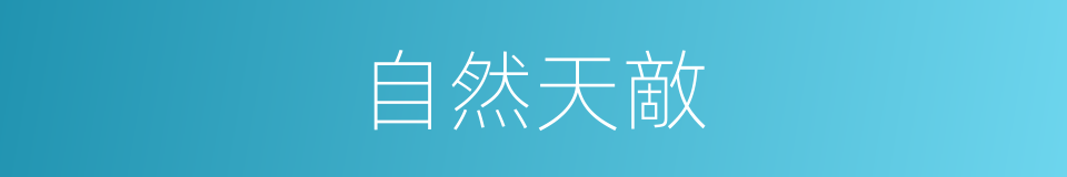 自然天敵的同義詞