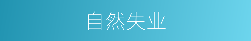 自然失业的同义词