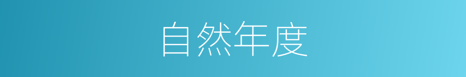 自然年度的同义词