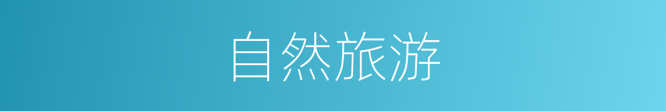 自然旅游的同义词