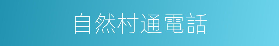 自然村通電話的同義詞