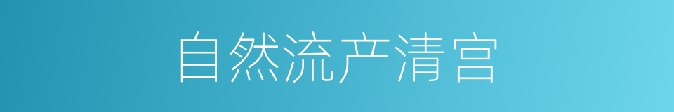 自然流产清宫的同义词