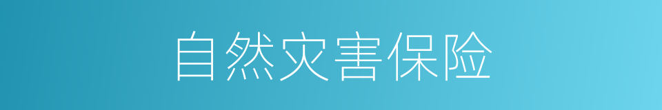 自然灾害保险的同义词