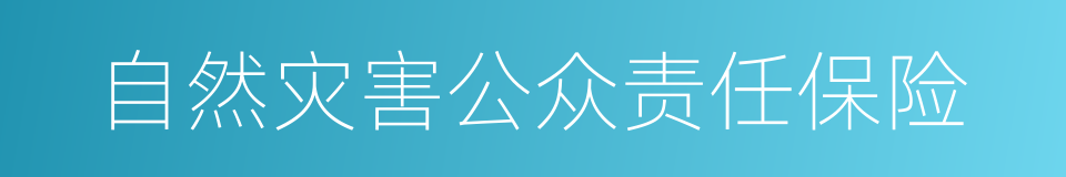 自然灾害公众责任保险的同义词