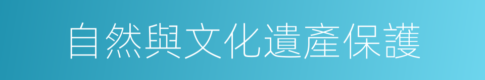 自然與文化遺產保護的同義詞