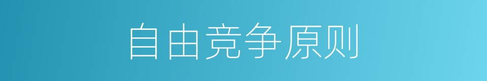 自由竞争原则的同义词
