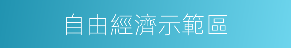 自由經濟示範區的同義詞