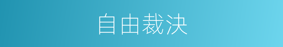 自由裁決的同義詞