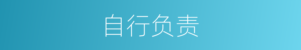 自行负责的同义词