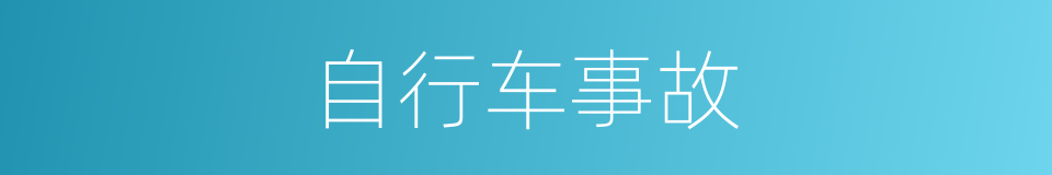 自行车事故的同义词