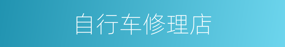 自行车修理店的同义词