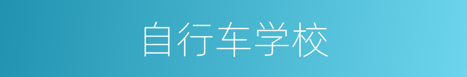 自行车学校的同义词