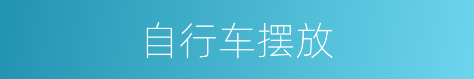 自行车摆放的同义词