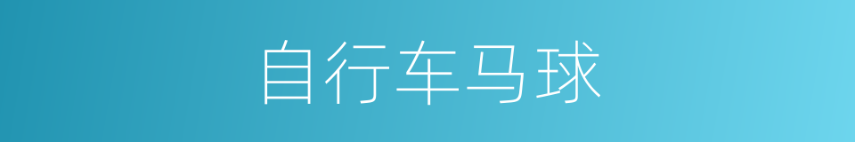 自行车马球的同义词