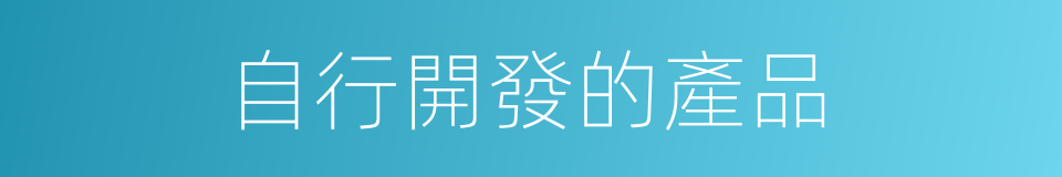 自行開發的產品的同義詞