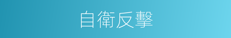 自衛反擊的同義詞