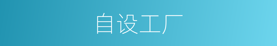 自设工厂的同义词