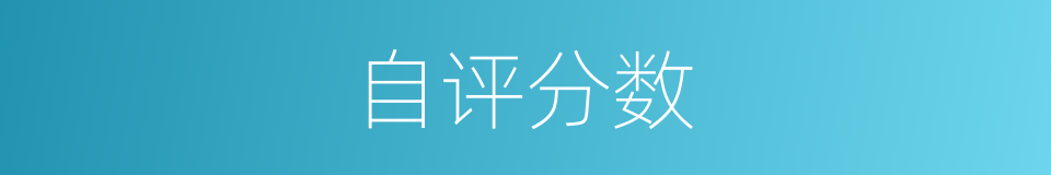 自评分数的同义词
