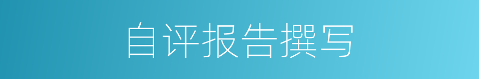 自评报告撰写的同义词