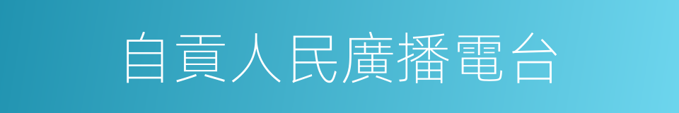 自貢人民廣播電台的同義詞