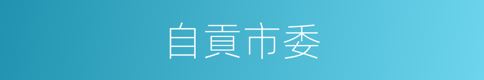 自貢市委的同義詞