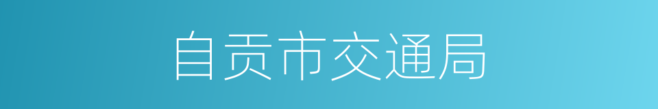 自贡市交通局的同义词