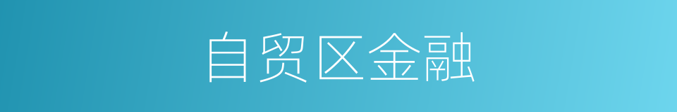 自贸区金融的同义词