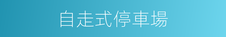 自走式停車場的同義詞