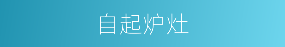 自起炉灶的意思