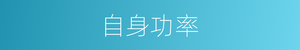 自身功率的同义词