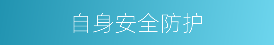 自身安全防护的同义词