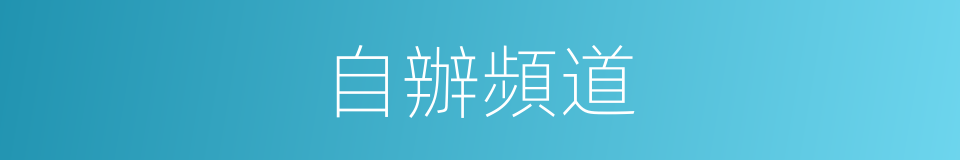 自辦頻道的同義詞
