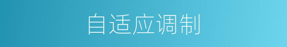 自适应调制的同义词