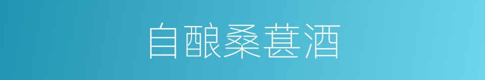 自酿桑葚酒的同义词