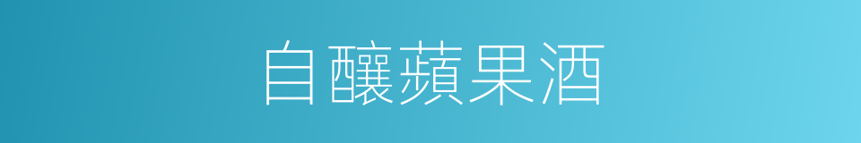 自釀蘋果酒的同義詞